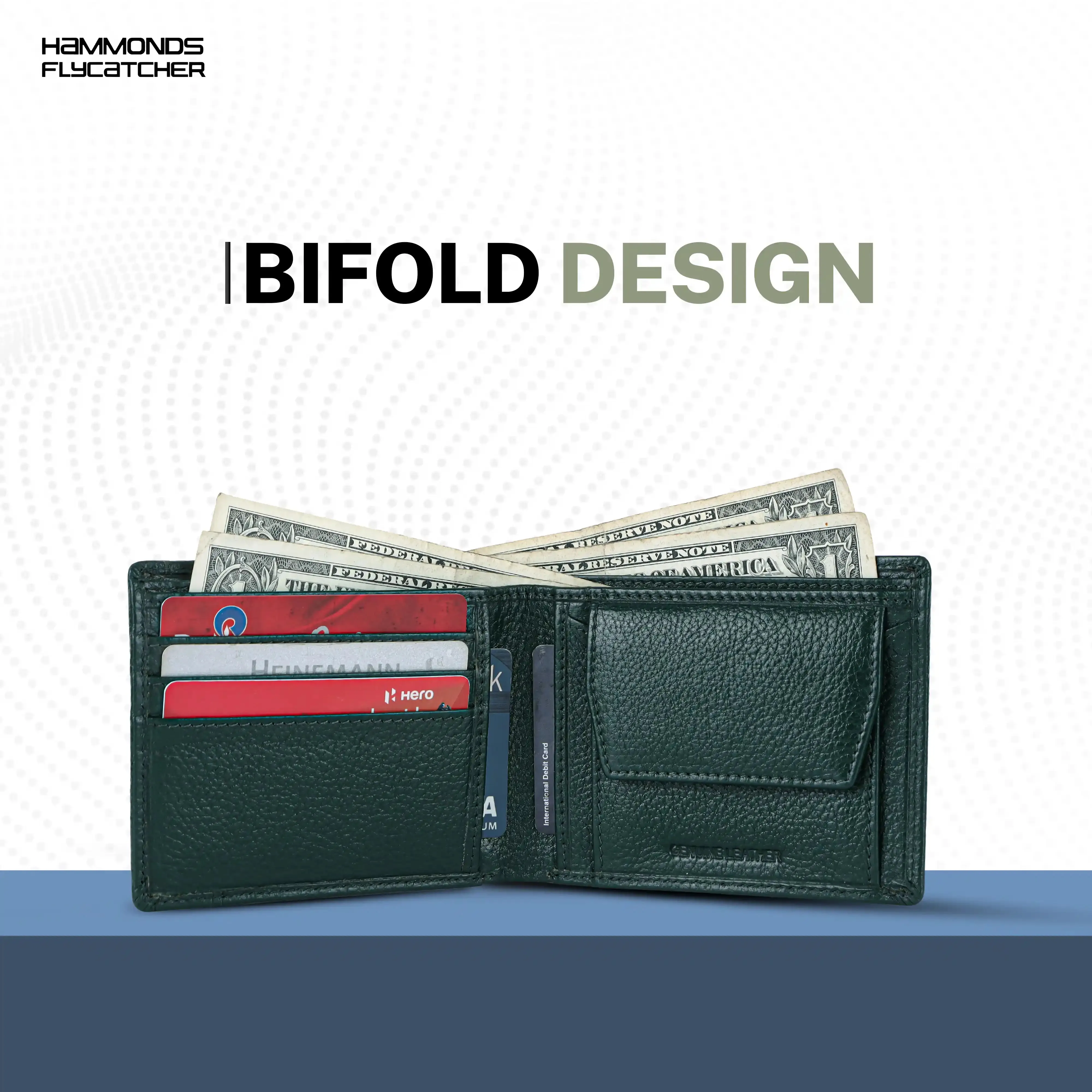 Genuine Leather Wallet for Men - RFID Protected Leather Men's Wallet with 6 ATM Credit/Debit Card Slots