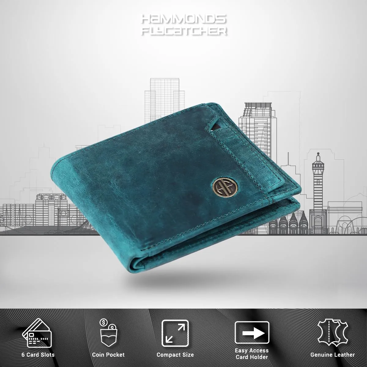 Genuine Leather Wallet for Men - RFID Protected Leather Men's Wallet with 6 ATM Credit/Debit Card Slots