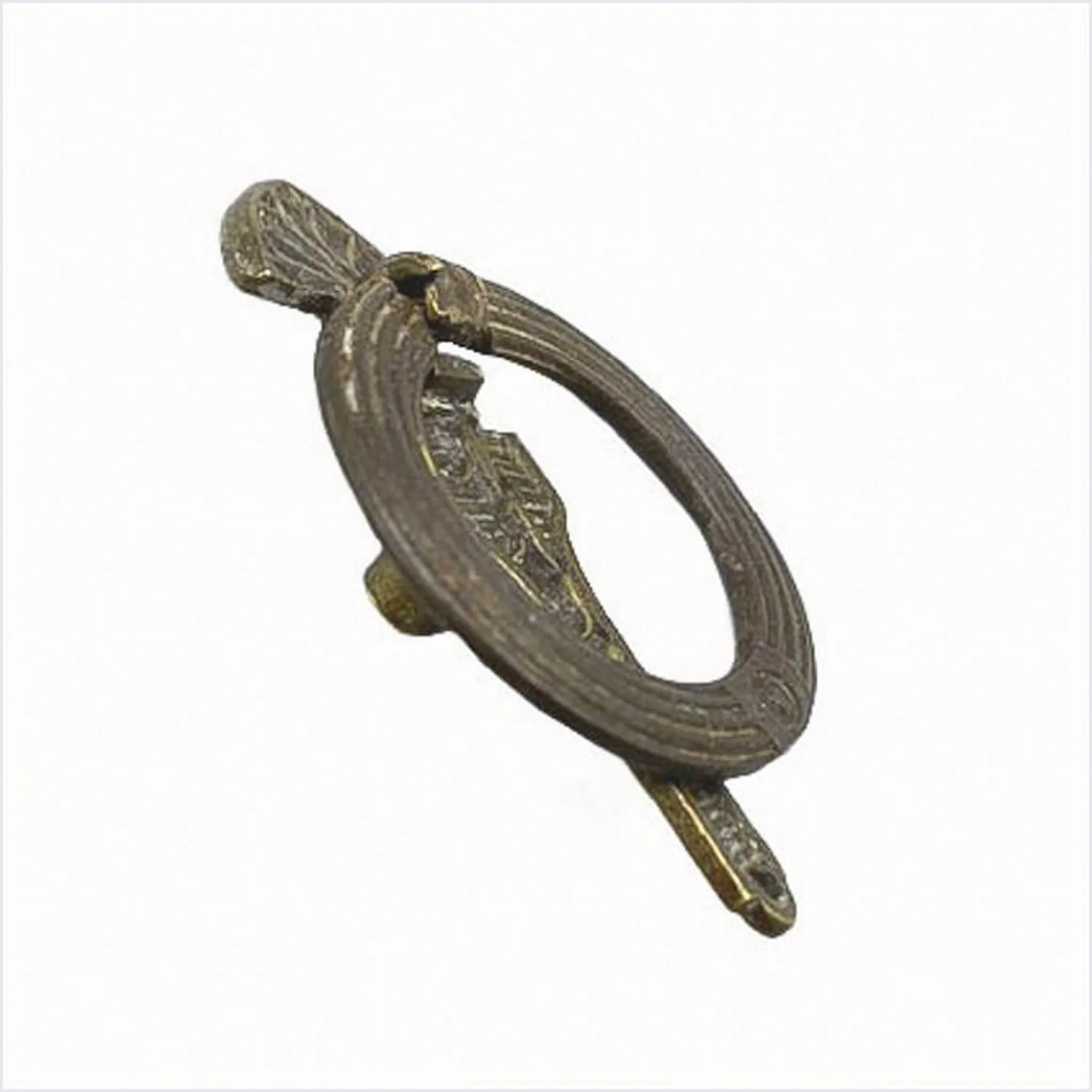 Geometric Art Nouveau Brass Ring Pulls