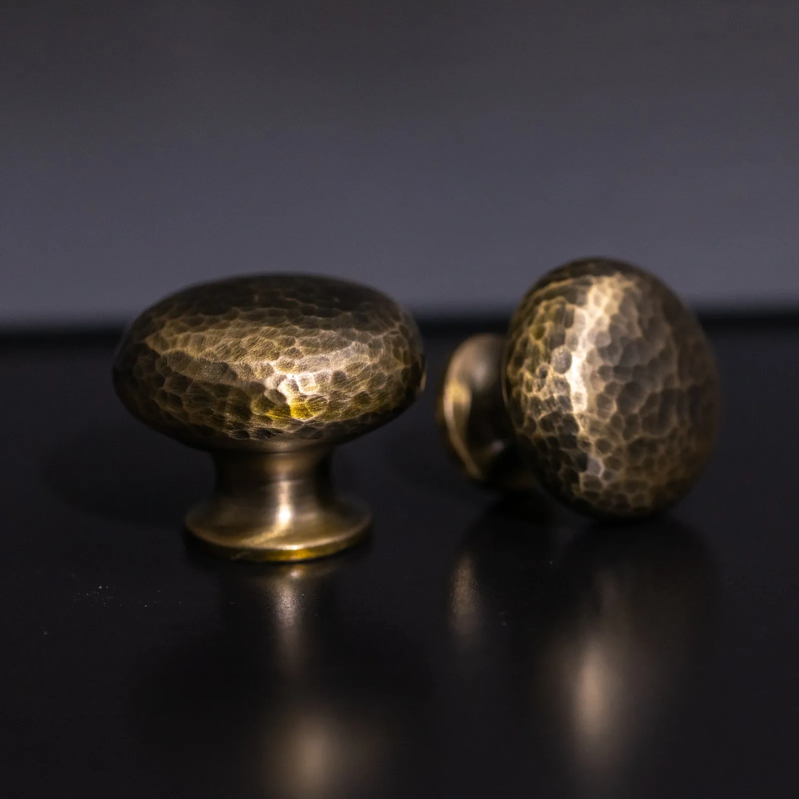 Hammered Mushroom Cabinet Knobs