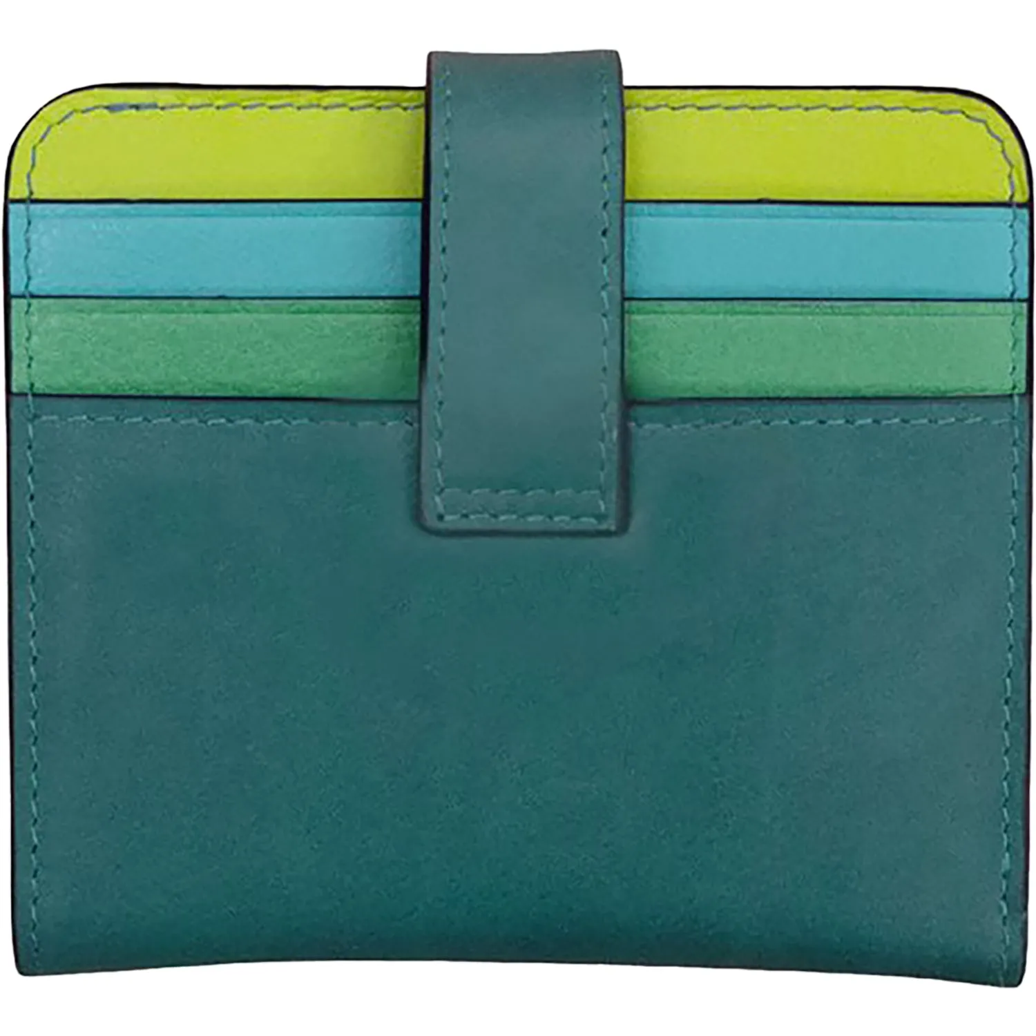 ili New York Bi-Fold Credit Card Wallet Serenity Multi Leather