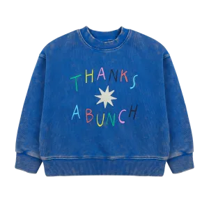 Jelly Mallow Thanks Sweatshirt | Blue