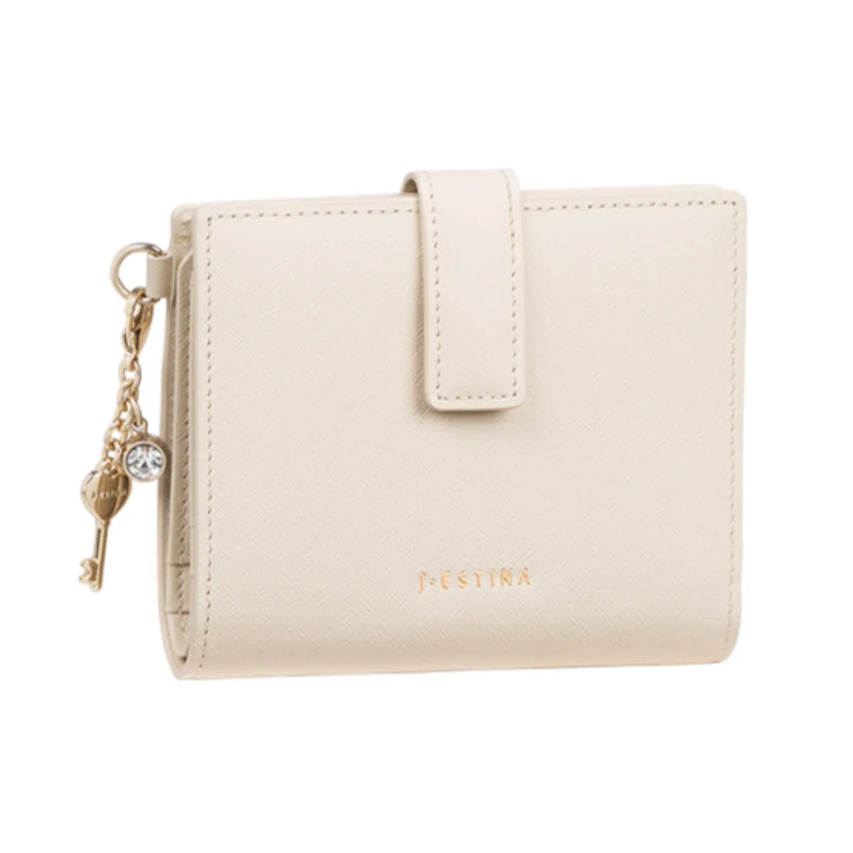 J.ESTINA LUCY Slim Bifold Wallet White Bill Credit Card ID Card Wallet / from Seoul, Korea