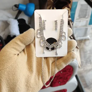 Jewelestia Dazzling Crystal Necklace With Earring Set