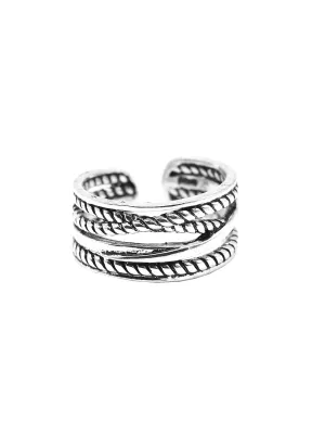 Joker & Witch Oxidized silver ring for Women