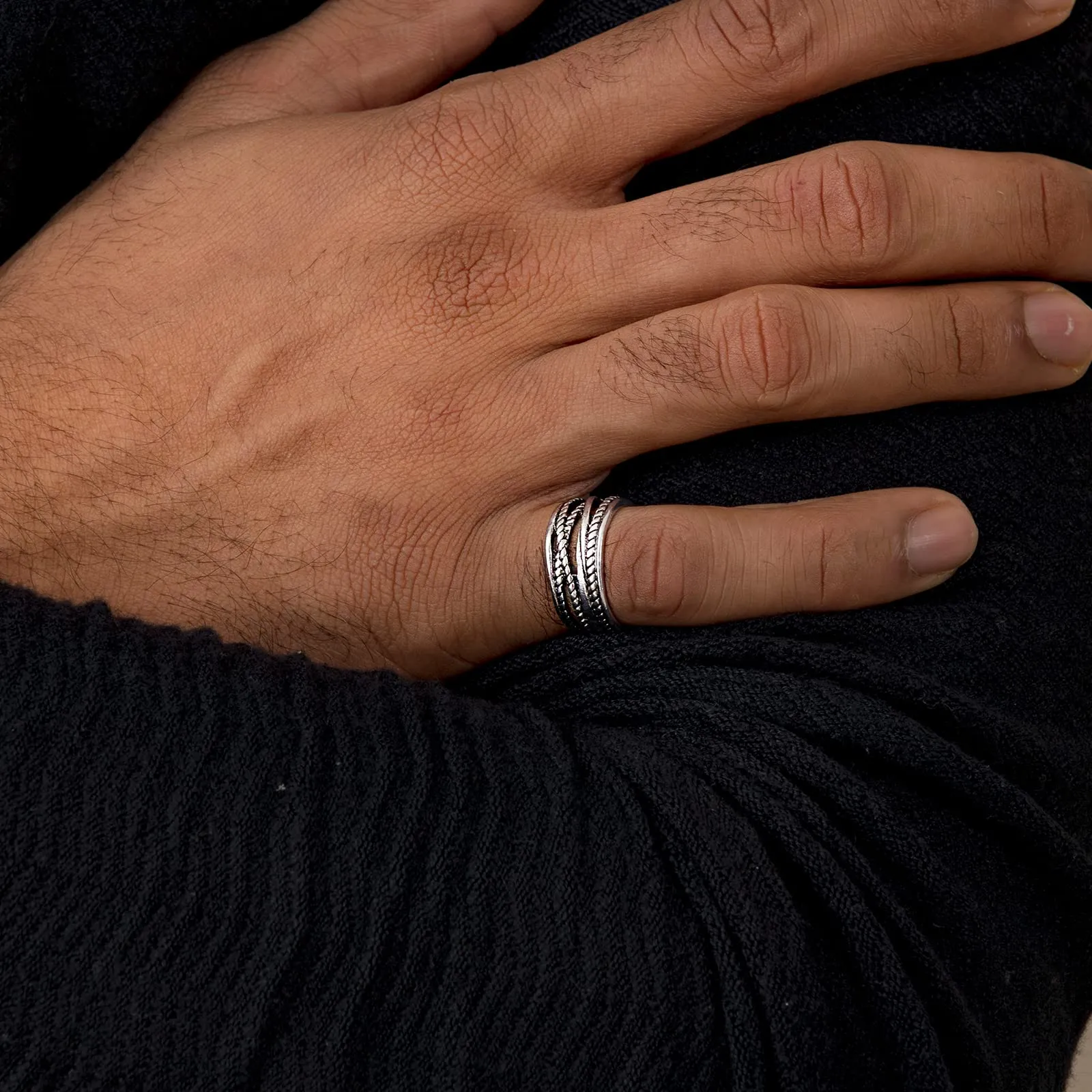 Joker & Witch Oxidized silver ring for Women