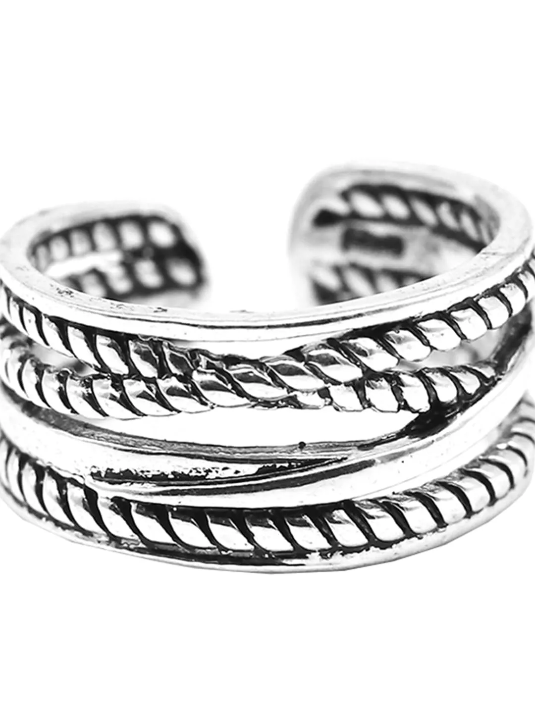 Joker & Witch Oxidized silver ring for Women