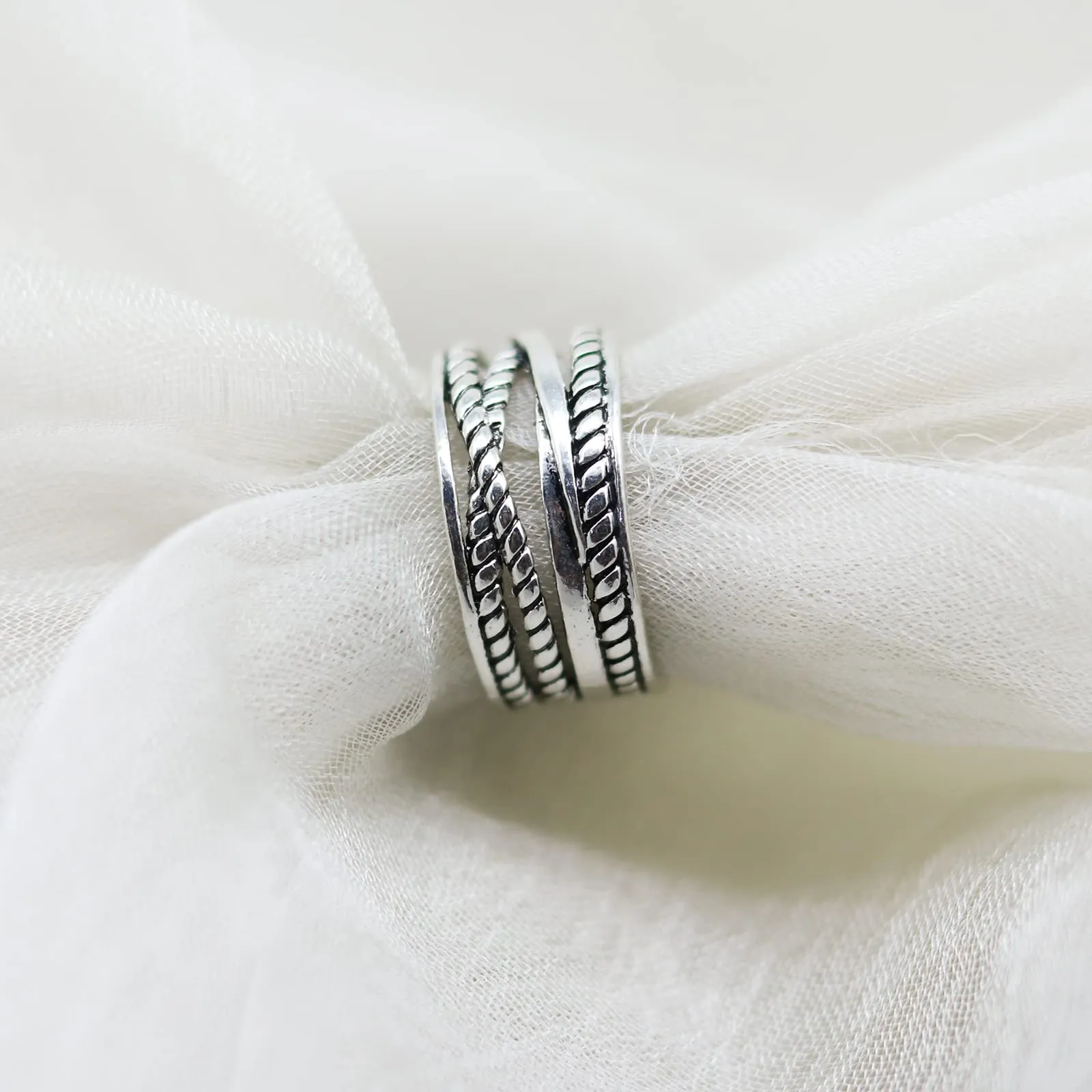Joker & Witch Oxidized silver ring for Women