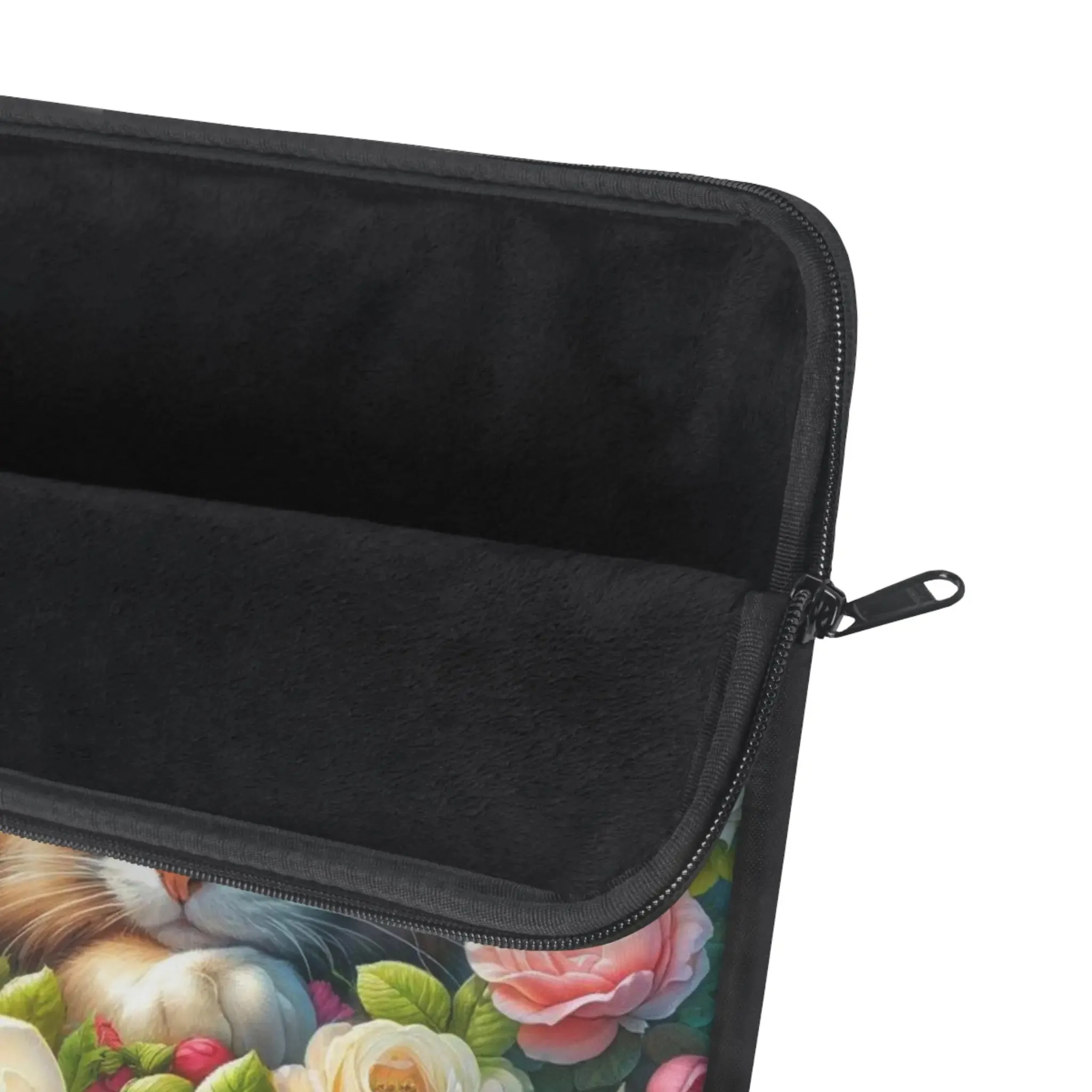 June Birth Flower - Roses and Honeysuckle - Cat Lover - Laptop Sleeve