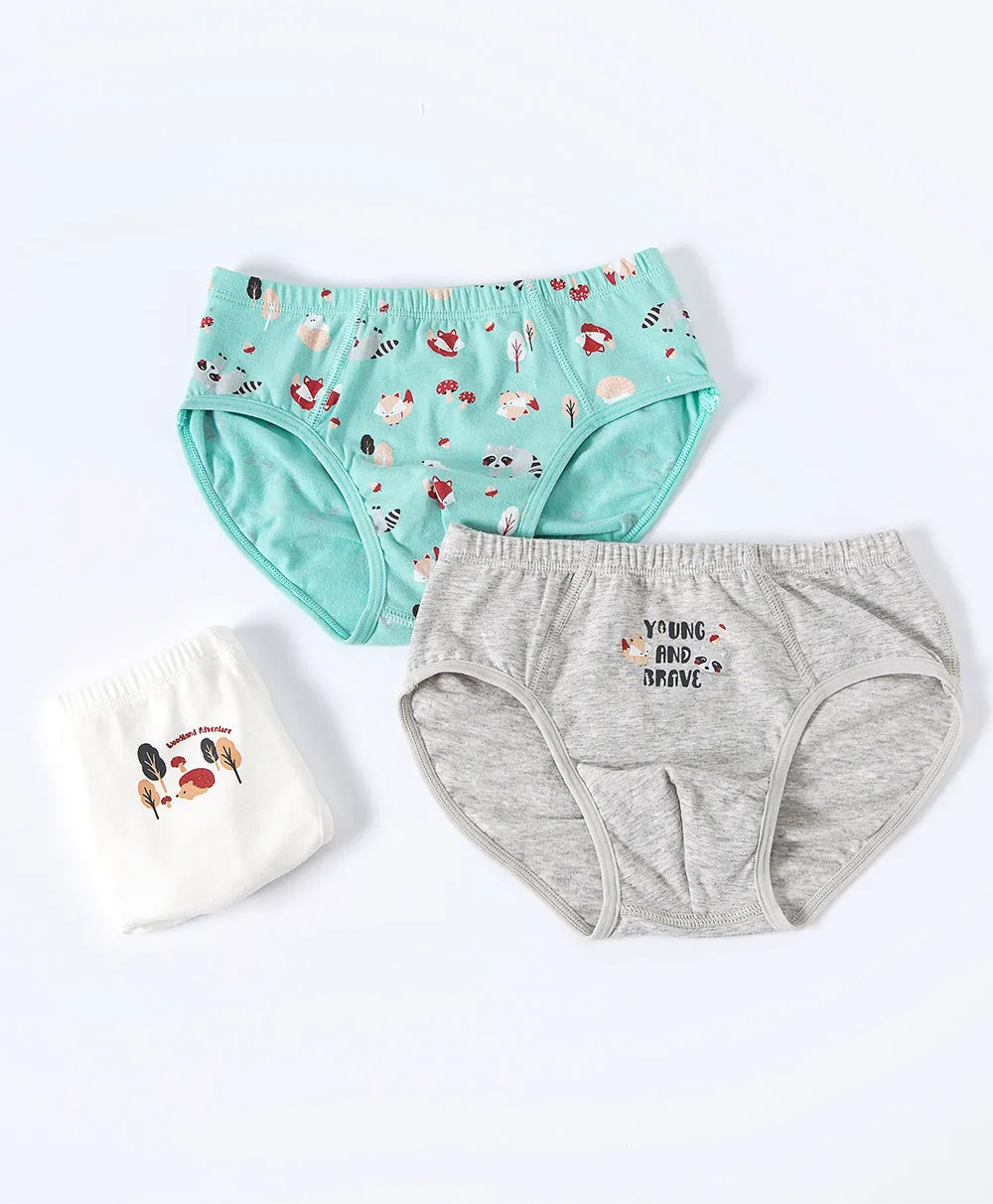Junior Woodland Adventure BOYS Briefs 3-packs