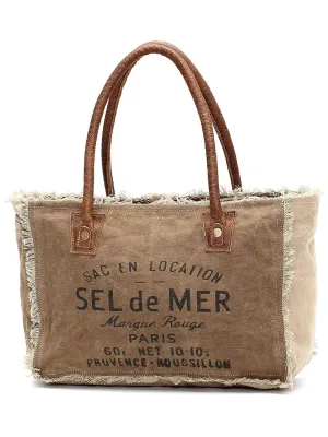 Khaki canvas bag