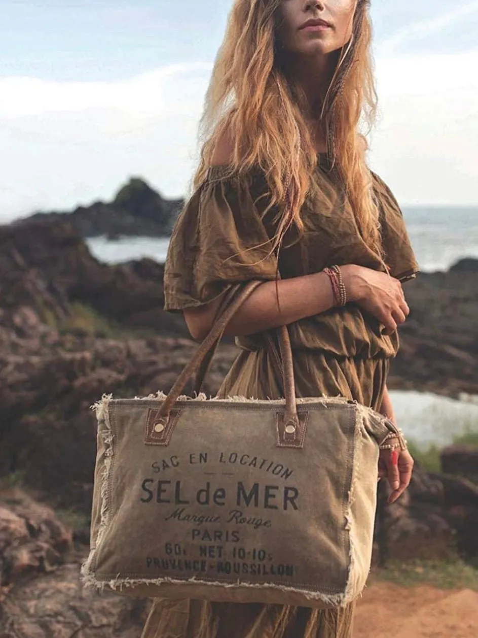 Khaki canvas bag