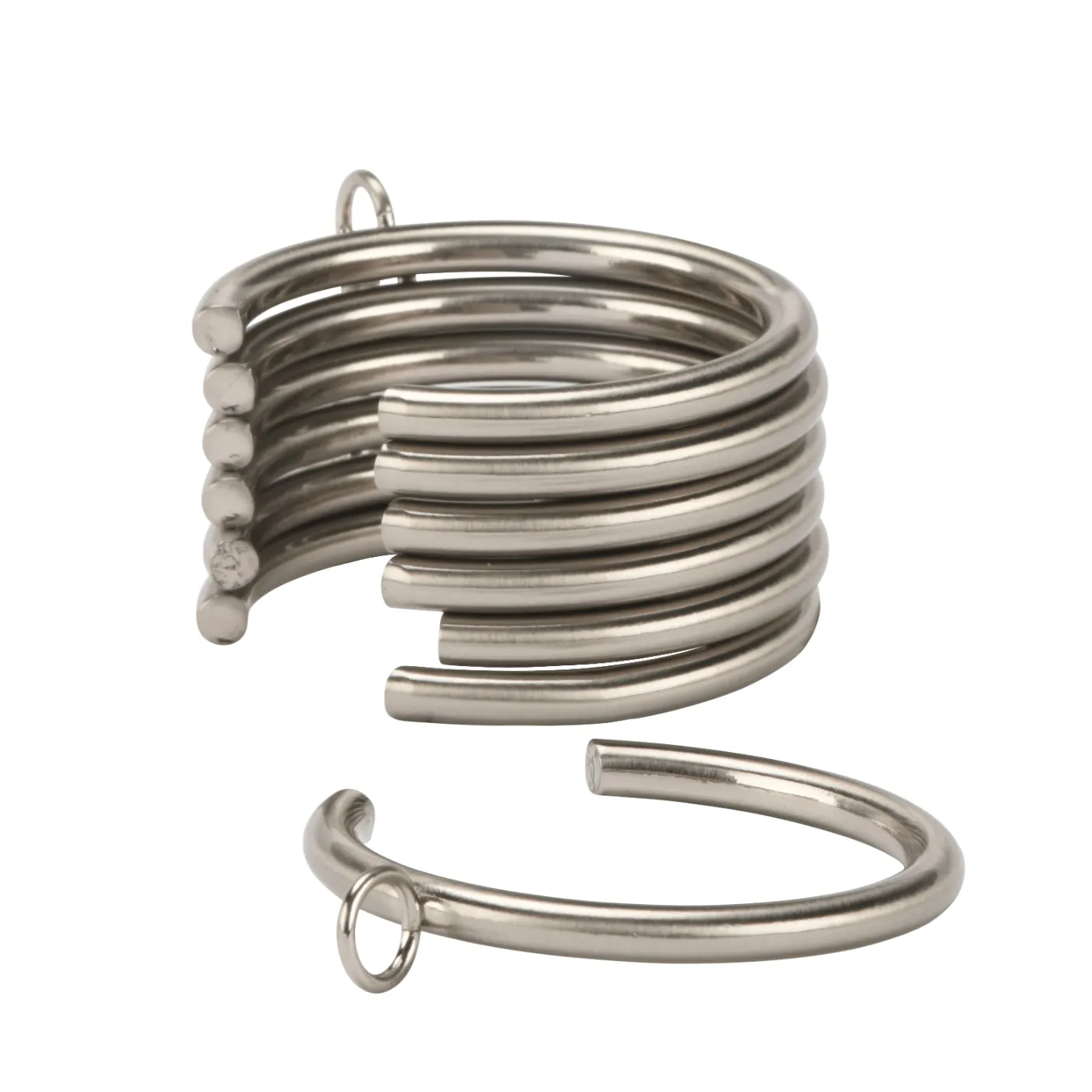 Kirsch Designer Metal Bypass Rings for Drapery Rod Pole - Various Colors / Sizes