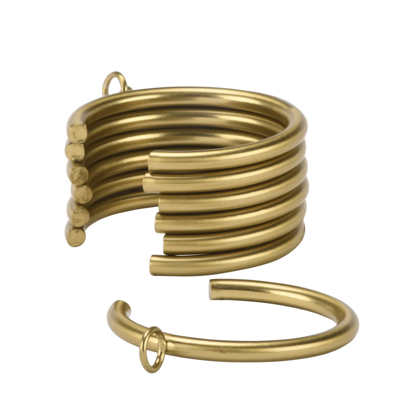 Kirsch Designer Metal Bypass Rings for Drapery Rod Pole - Various Colors / Sizes