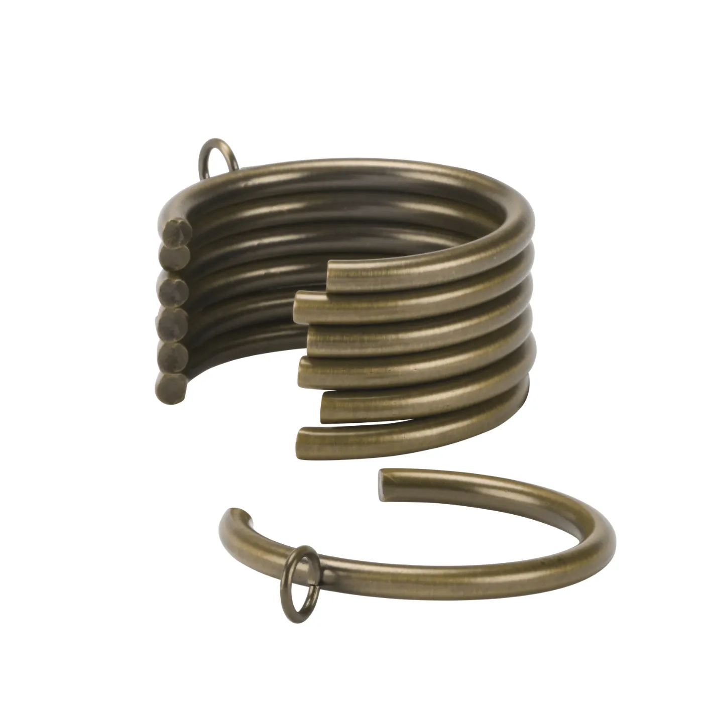 Kirsch Designer Metal Bypass Rings for Drapery Rod Pole - Various Colors / Sizes