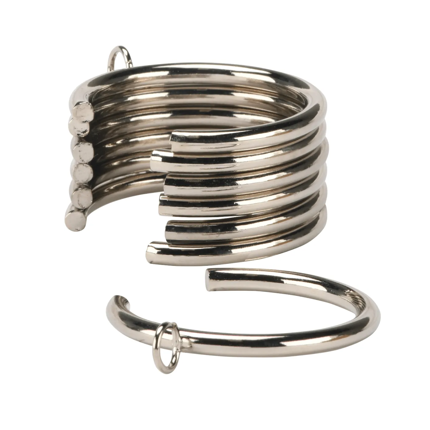 Kirsch Designer Metal Bypass Rings for Drapery Rod Pole - Various Colors / Sizes