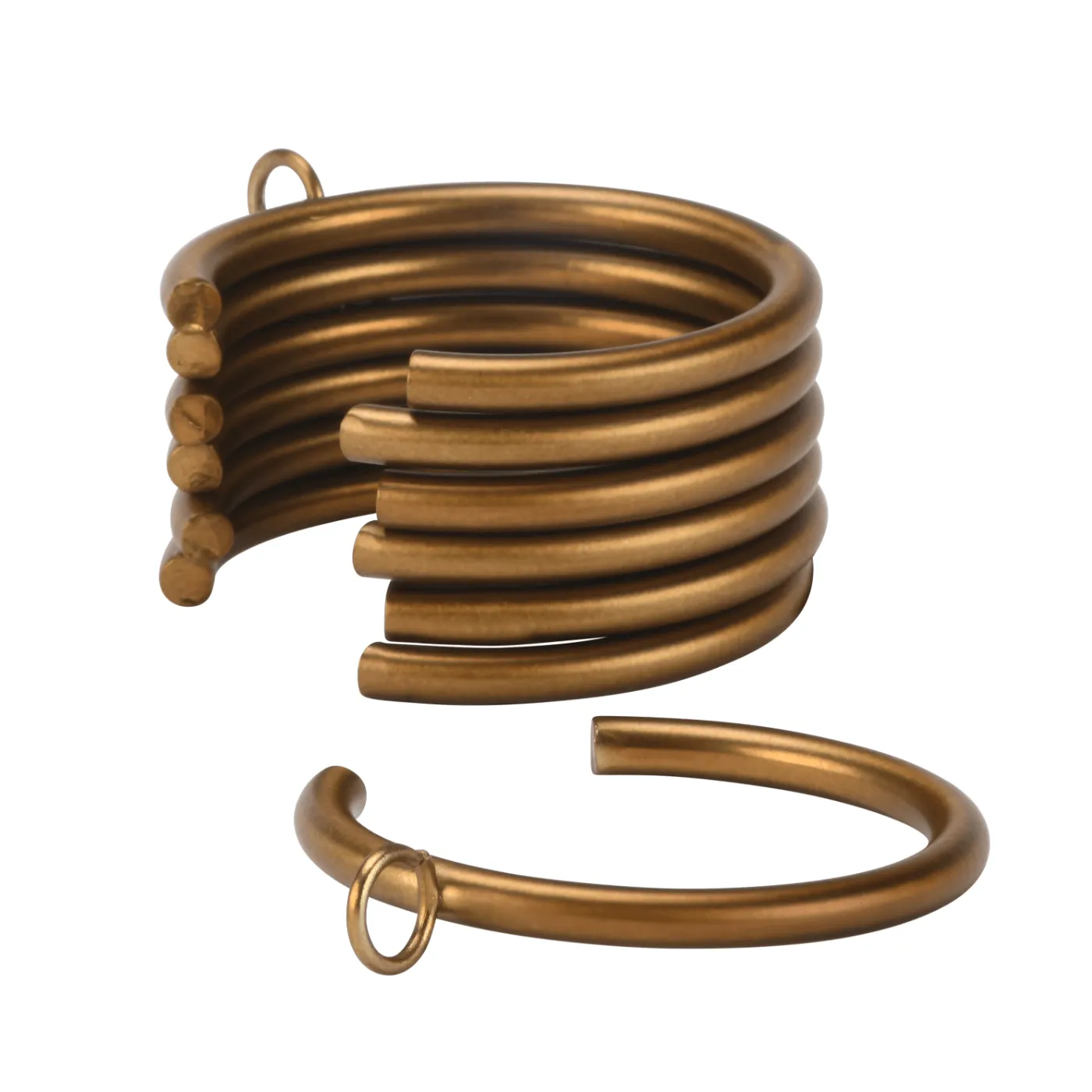 Kirsch Designer Metal Bypass Rings for Drapery Rod Pole - Various Colors / Sizes