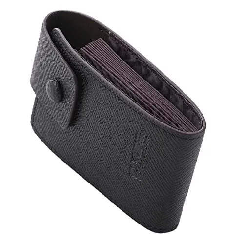 Kuber Industries Card Holder Wallet for Men Women|Debit Credit Card Holder|Wallet for Id, Visiting Card, Buisness Card|Button Closure|Black (Pack of 6)