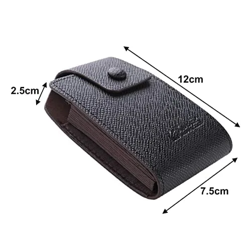 Kuber Industries Card Holder Wallet for Men Women|Debit Credit Card Holder|Wallet for Id, Visiting Card, Buisness Card|Button Closure|Black (Pack of 6)