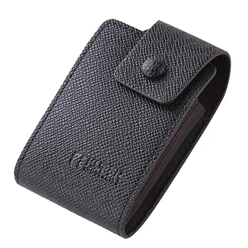 Kuber Industries Card Holder Wallet for Men Women|Debit Credit Card Holder|Wallet for Id, Visiting Card, Buisness Card|Button Closure|Black (Pack of 6)