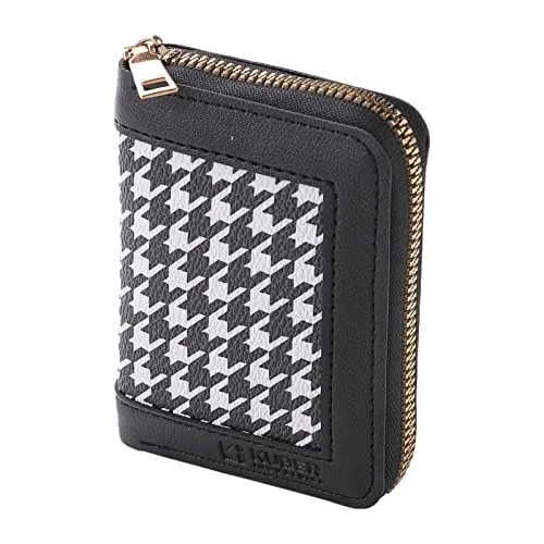 Kuber Industries Card Holder Wallet for Men Women|Debit Credit Card Holder|Wallet for Id, Visiting Card, Buisness Card|Zipper Closure Wallet|White (Pack of 4)