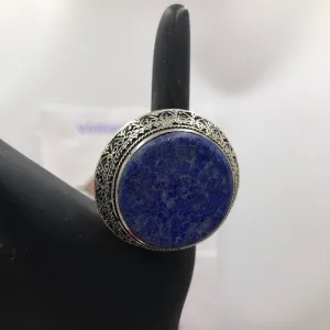 Lapis Stone Ring, Statement Ring, Tribal Ethnic Ring