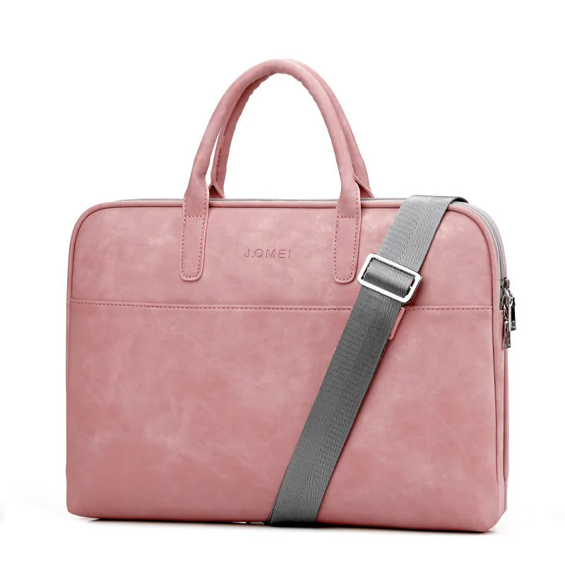 Leather Classic Laptop Bag for Women 13-inch