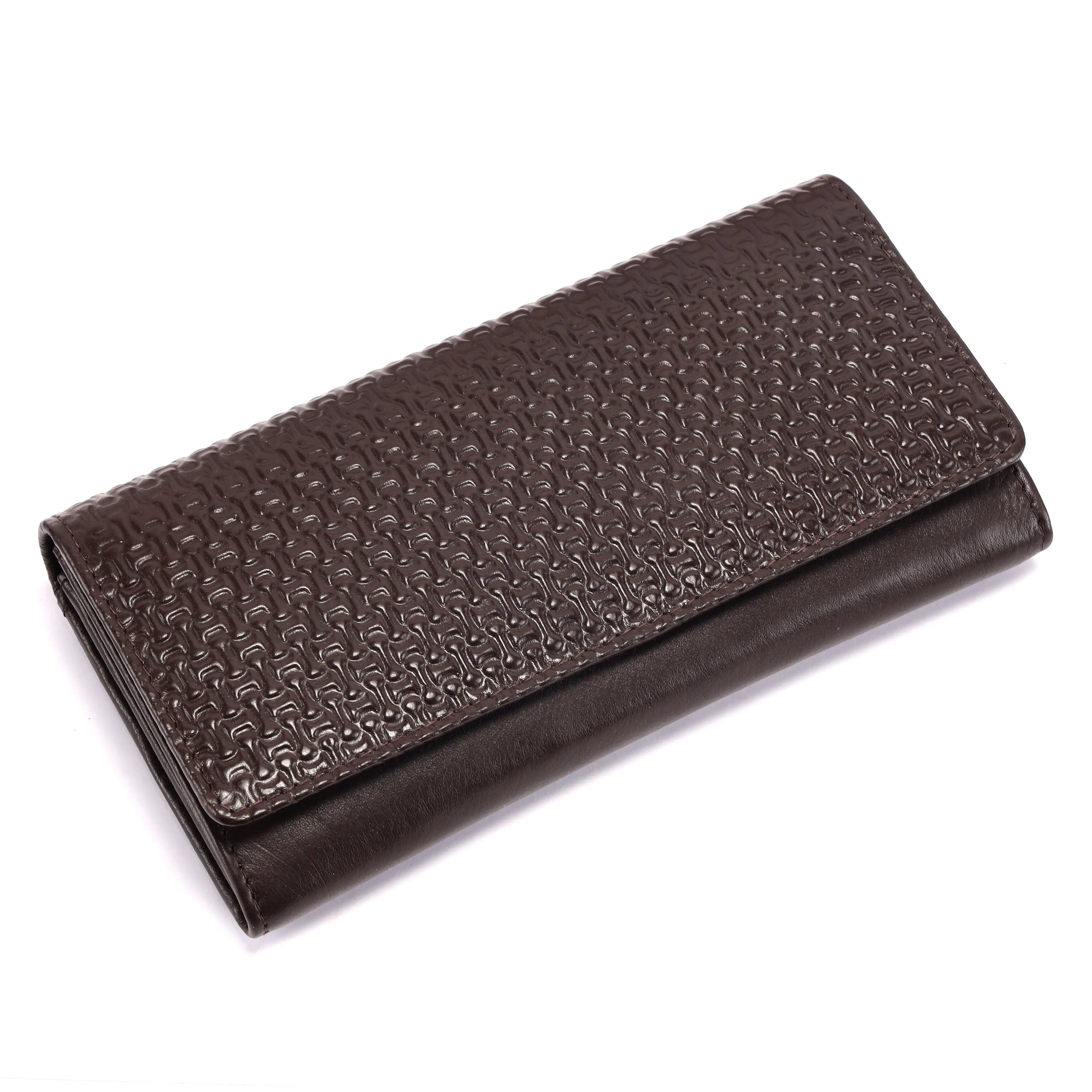 LEATHER WALLET AND CLUTCH COMBO GIFT SET 54130 (BROWN)
