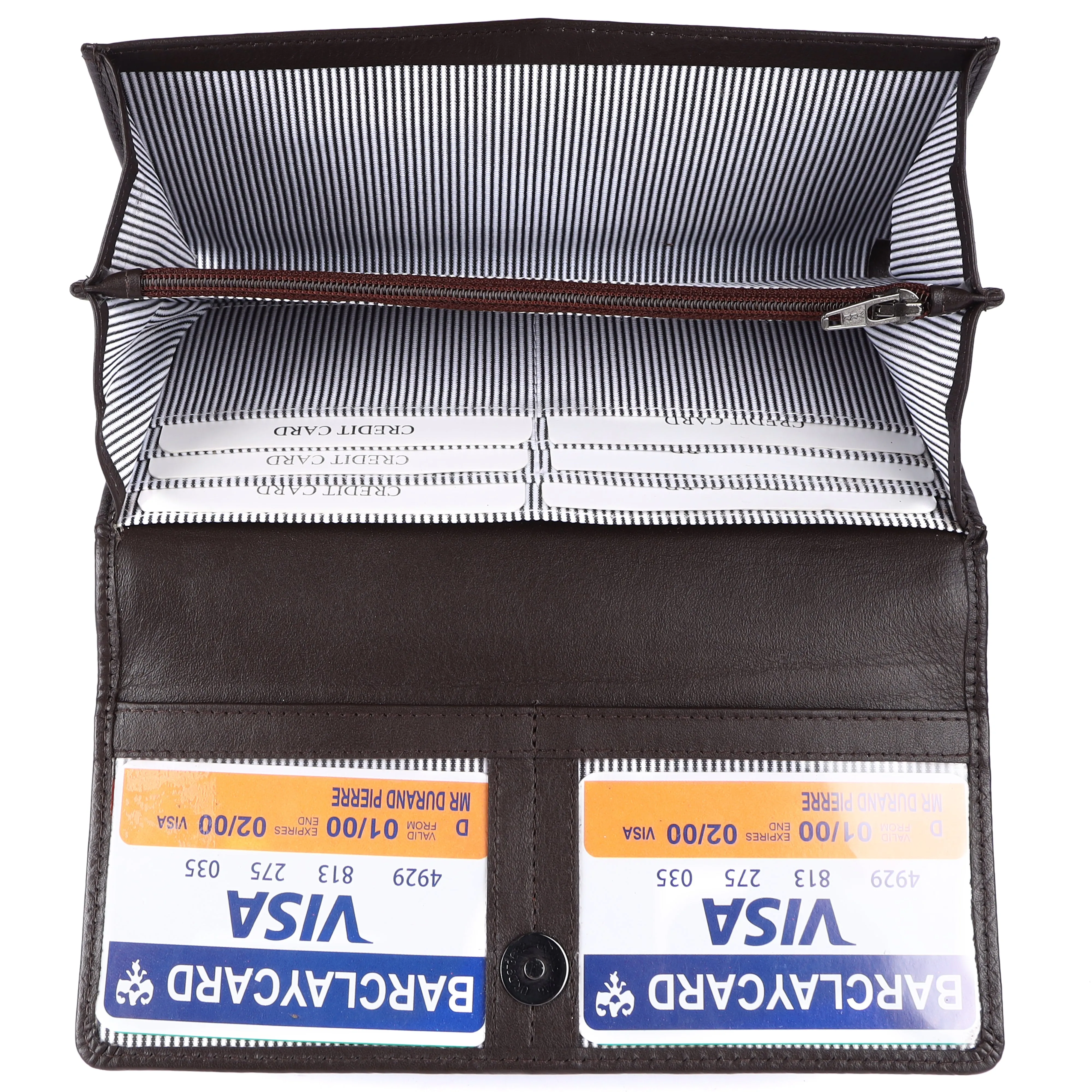 LEATHER WALLET AND CLUTCH COMBO GIFT SET 54130 (BROWN)