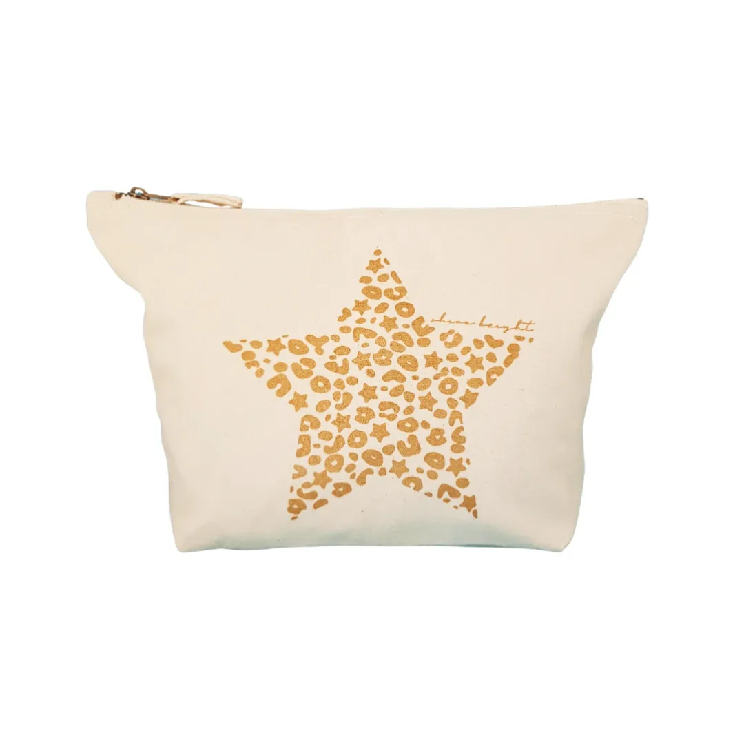 Leo Star Accessory Bag / Pouch | Cream  x Gold