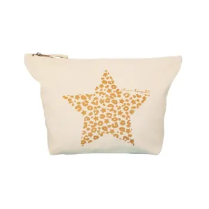 Leo Star Accessory Bag / Pouch | Cream  x Gold