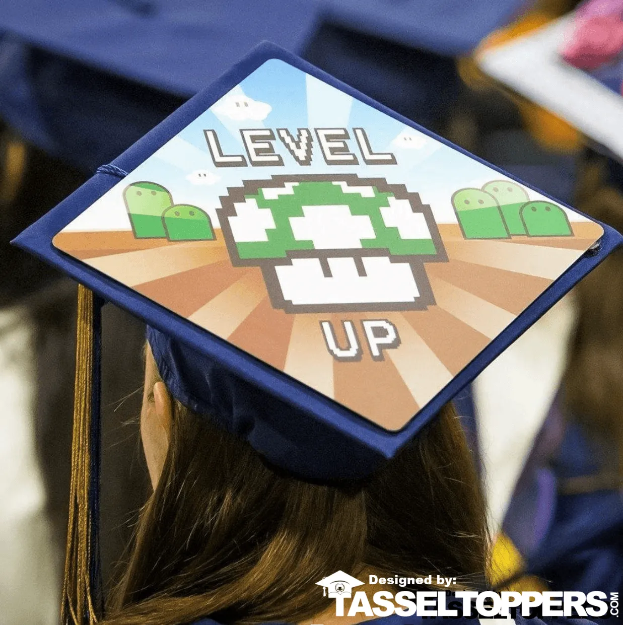 Level Up Grad Cap Tassel Topper