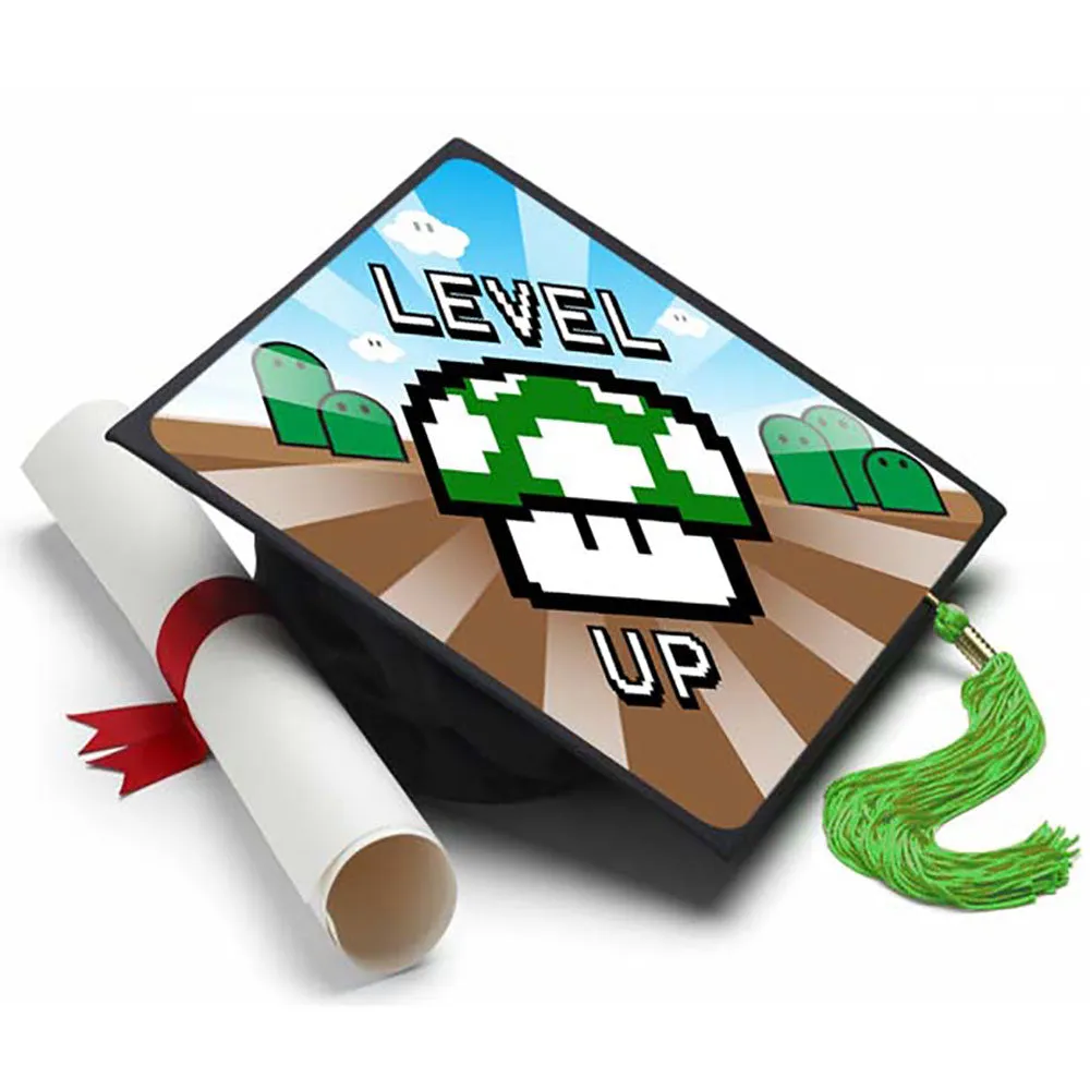 Level Up Grad Cap Tassel Topper