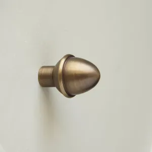 Light Antique Brass Acorn Cabinet Knob
