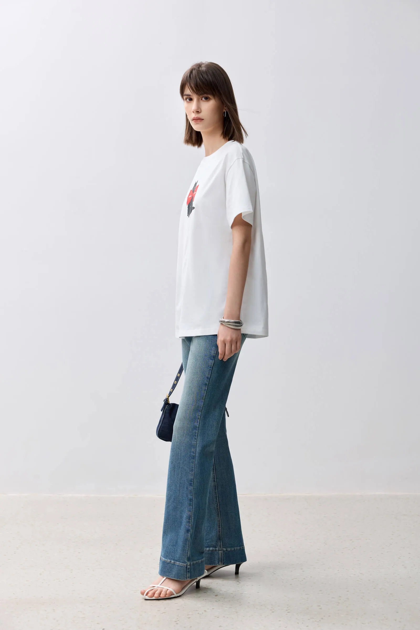 LILY Playful Cat Bow Tee
