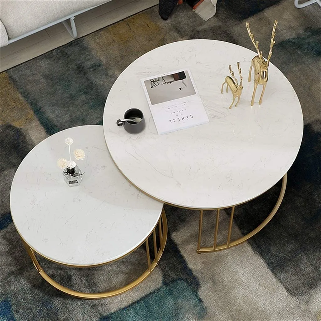 LIVE TOUCH Set of Coffee Table Modern Design Center Table Couch Table Stacking Nesting Table for Living Room, Bedroom, or Apartment