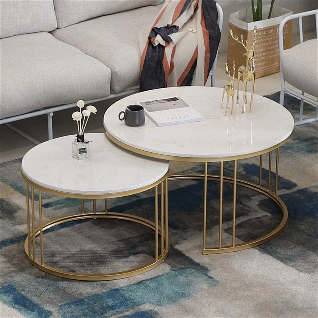 LIVE TOUCH Set of Coffee Table Modern Design Center Table Couch Table Stacking Nesting Table for Living Room, Bedroom, or Apartment