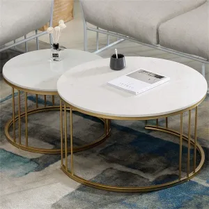 LIVE TOUCH Set of Coffee Table Modern Design Center Table Couch Table Stacking Nesting Table for Living Room, Bedroom, or Apartment