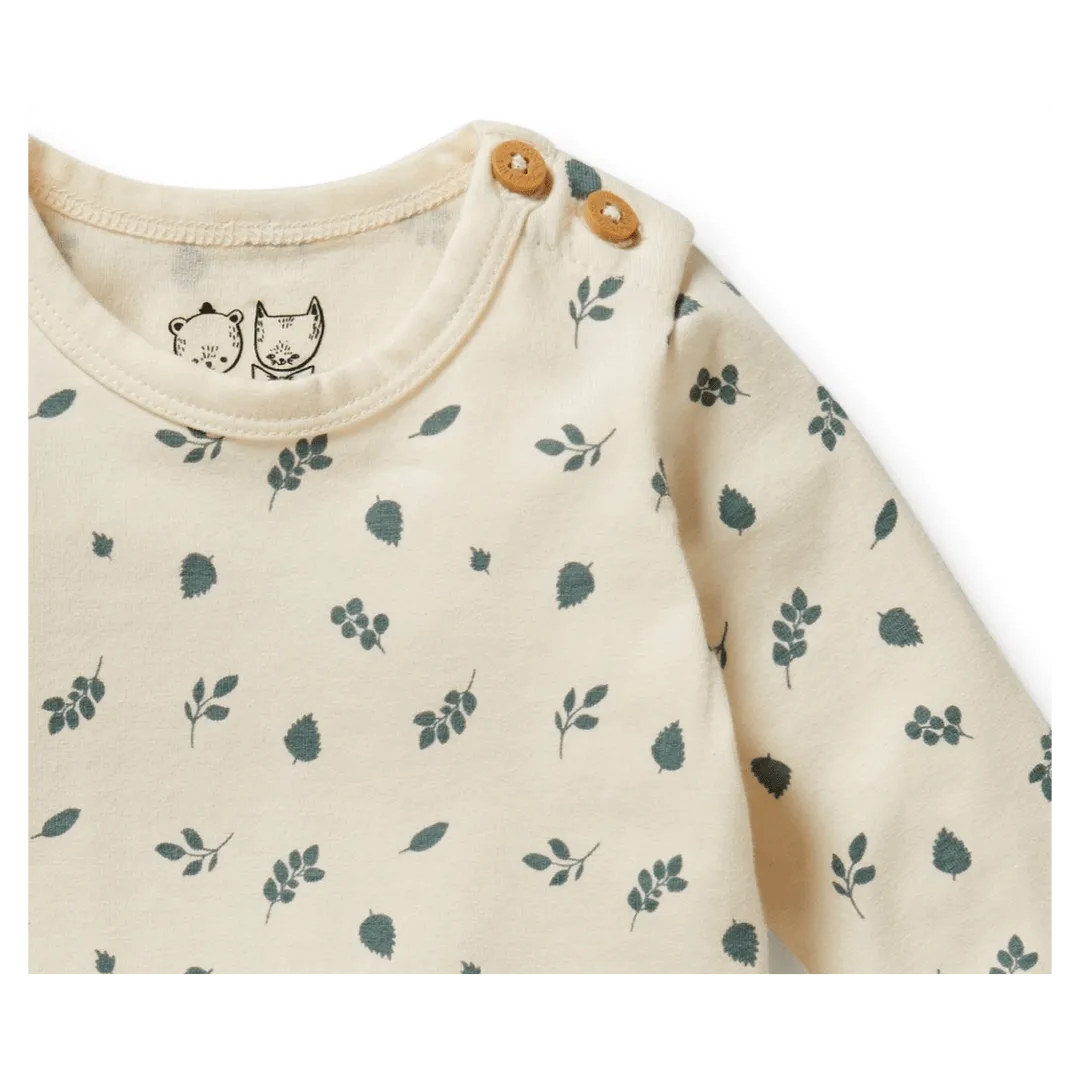 Long Sleeve Bodysuit - Twilight Leaf