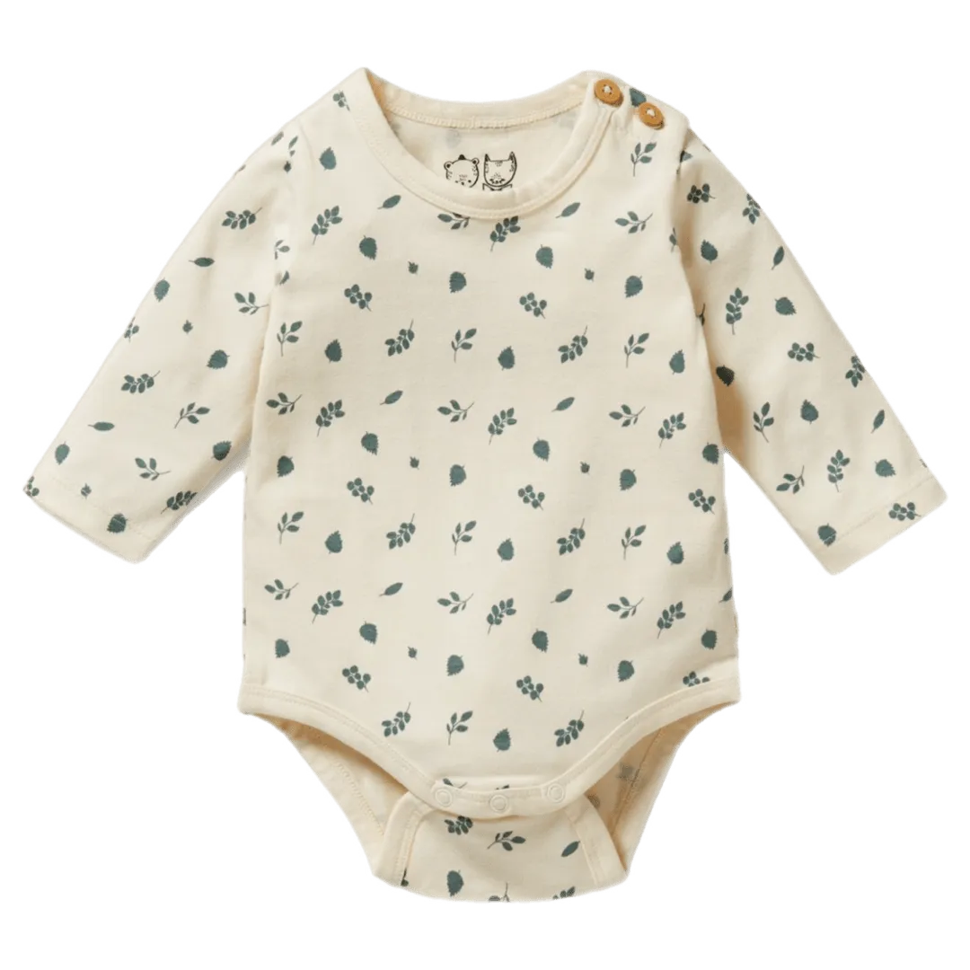 Long Sleeve Bodysuit - Twilight Leaf
