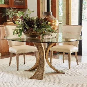 Lotus Dining Table - Antique Gold