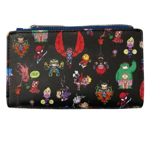 Loungefly Marvel Skottie Young Chibi Group Flap Wallet DEFECTIVE #56