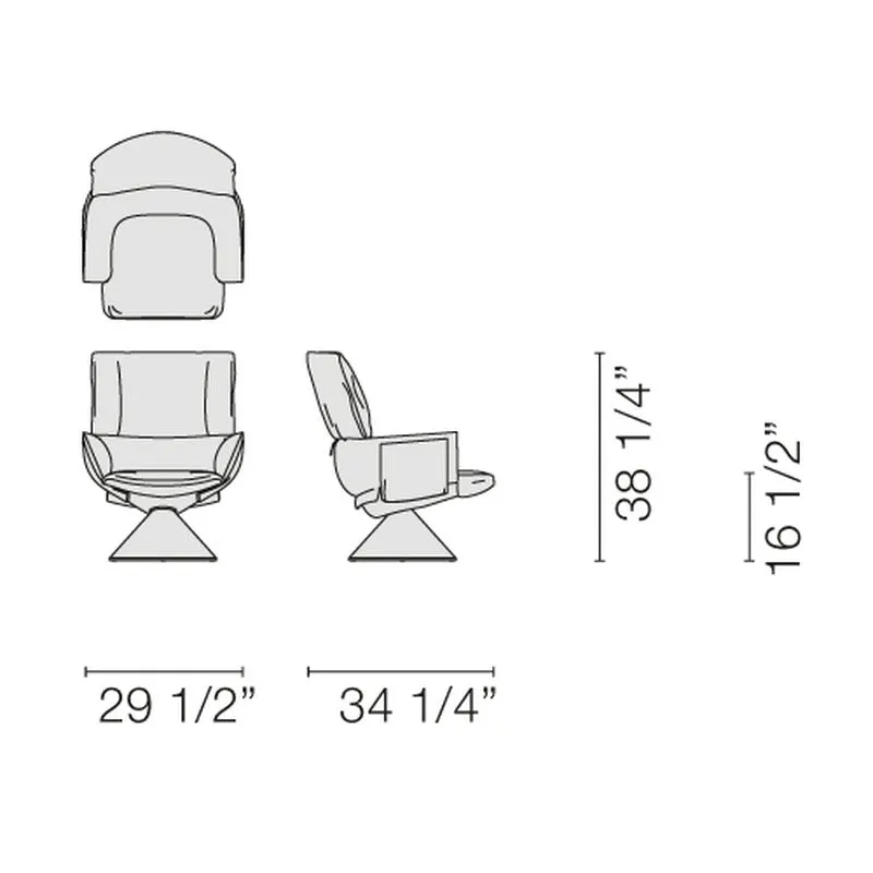 Lud'o Lounge Conical Armchair