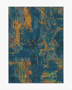 Malene Barnett Sgraffito Royal Blue Rug