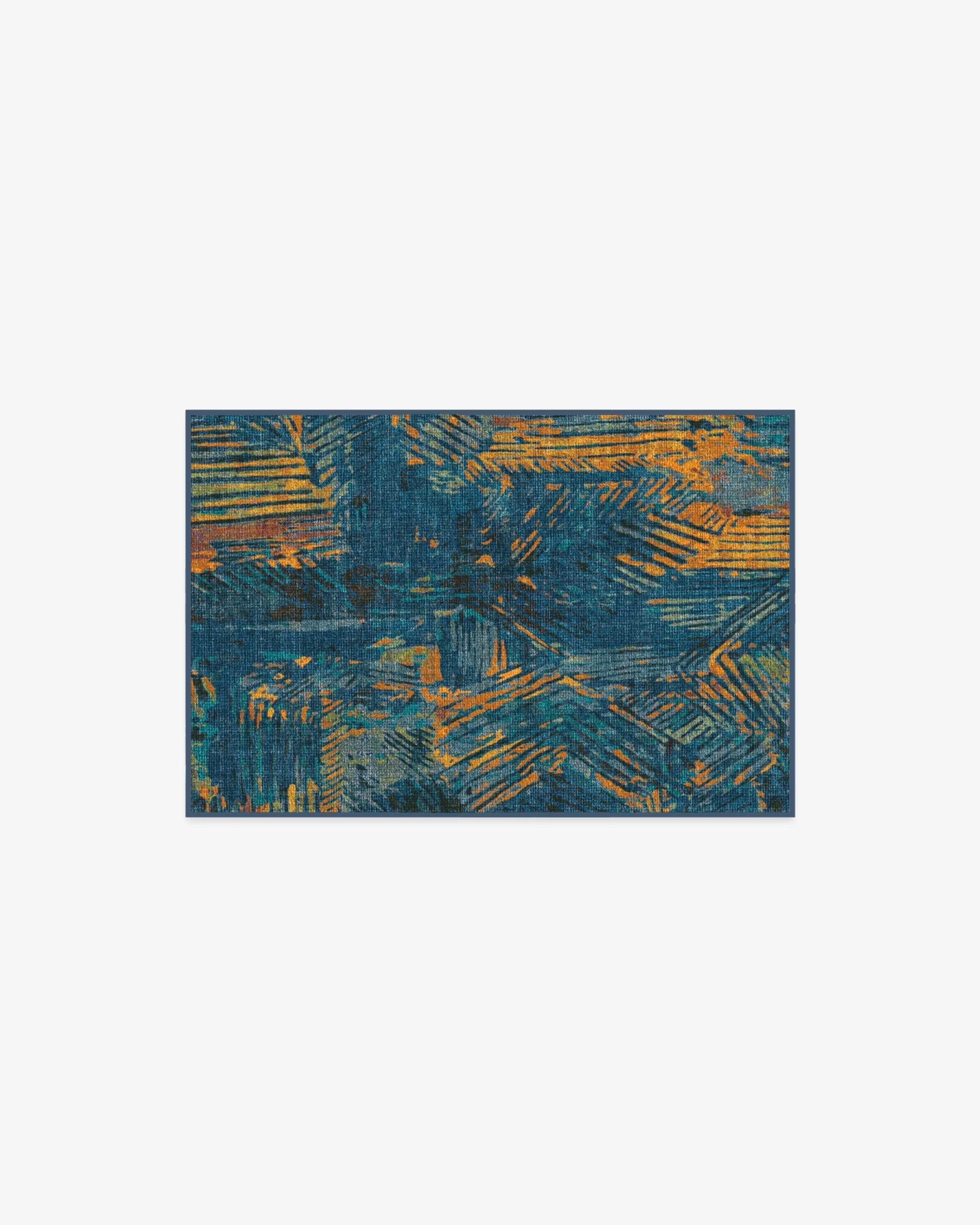 Malene Barnett Sgraffito Royal Blue Rug