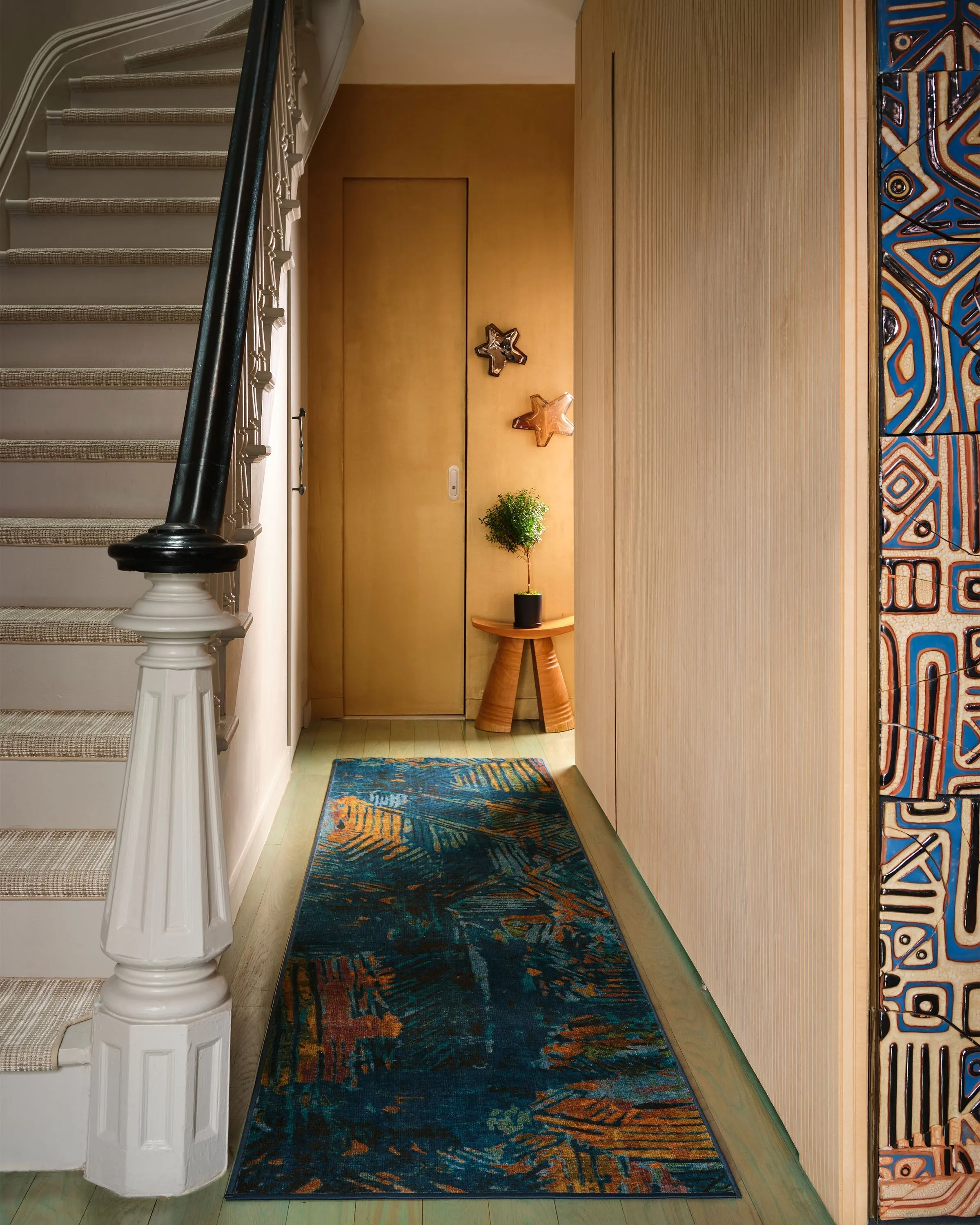 Malene Barnett Sgraffito Royal Blue Tufted Rug