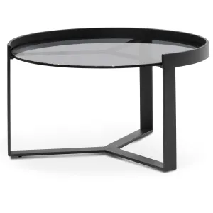 Marcel 70cm Glass Round Coffee Table - Medium