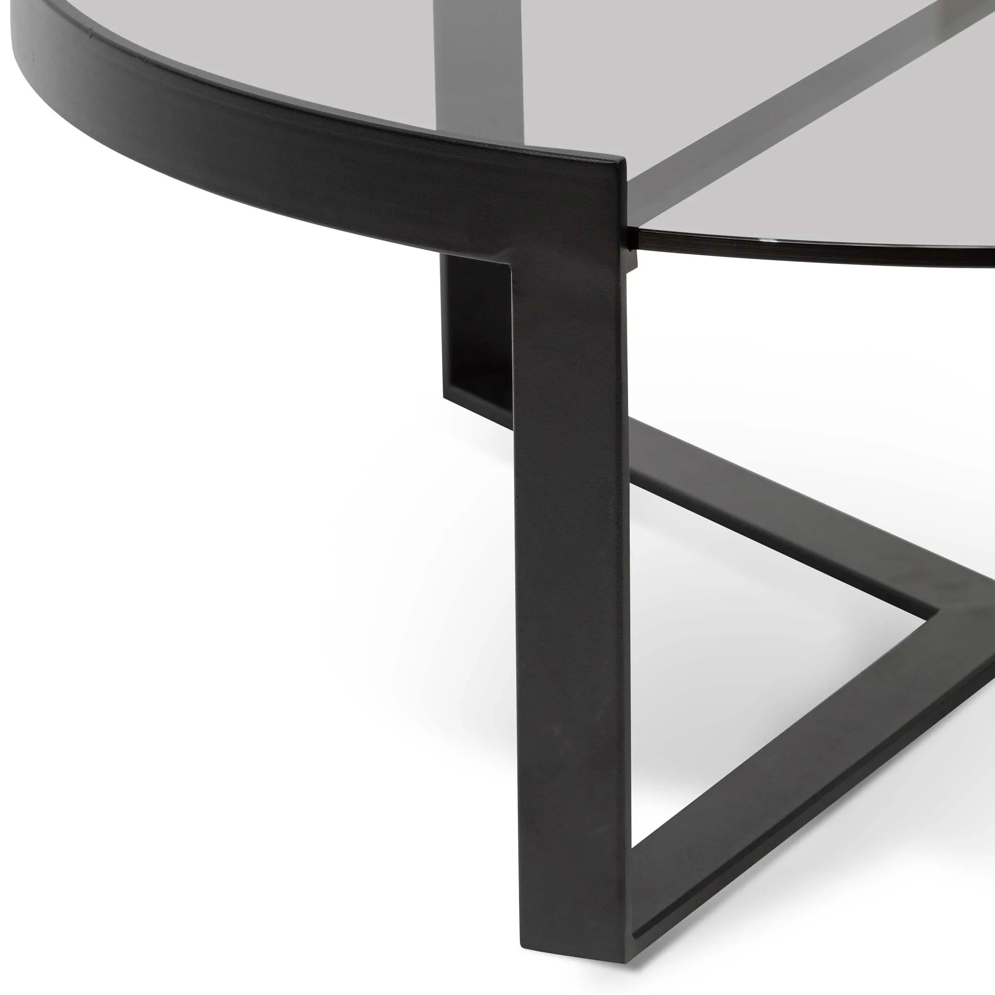 Marcel 70cm Glass Round Coffee Table - Medium