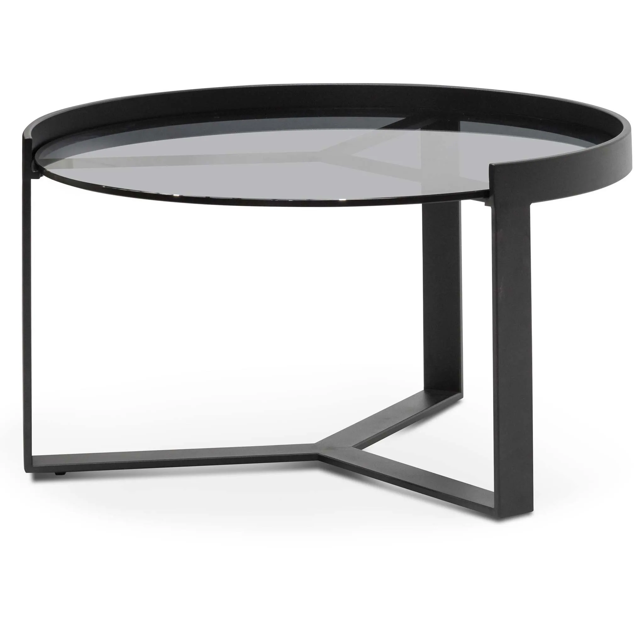 Marcel 70cm Glass Round Coffee Table - Medium