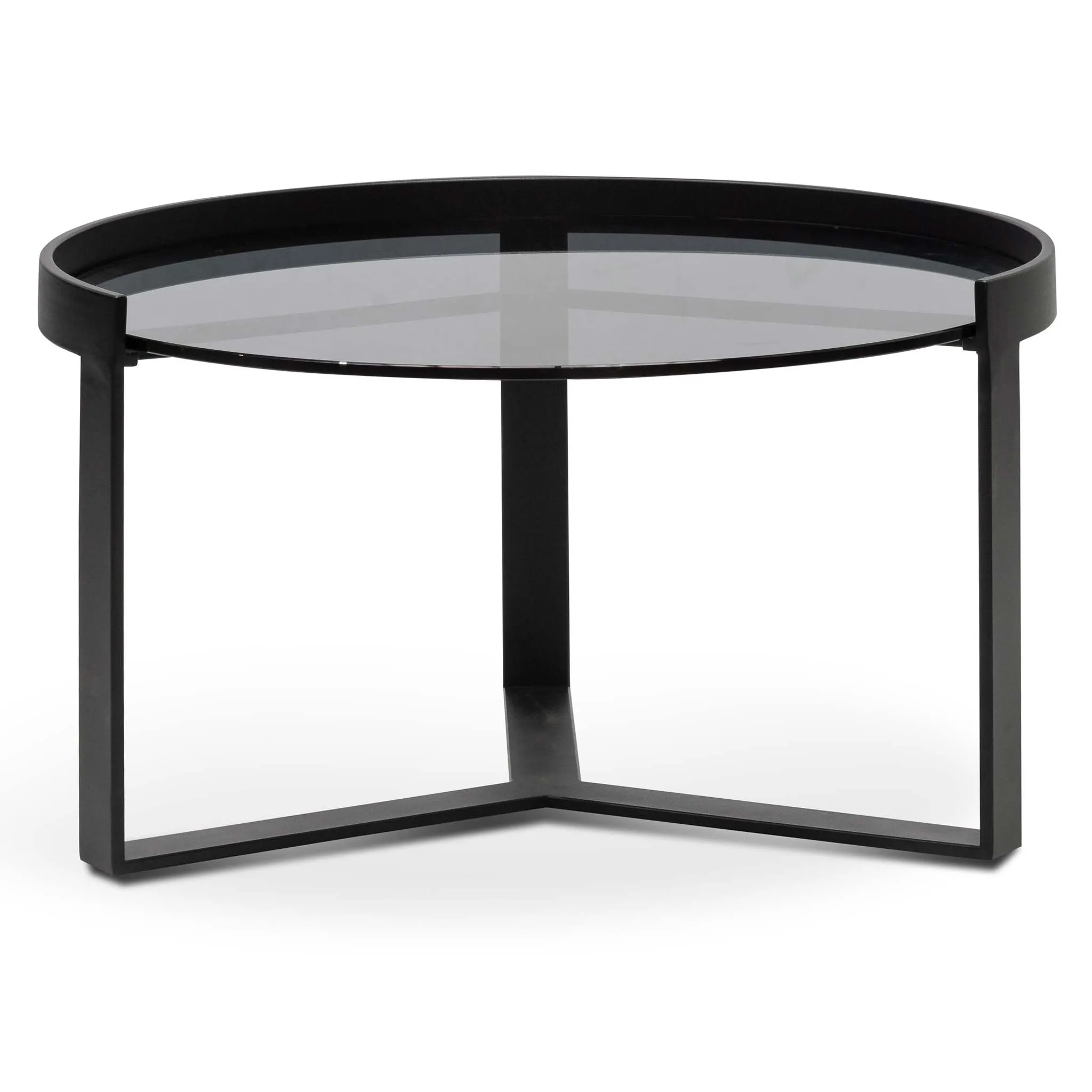 Marcel 70cm Glass Round Coffee Table - Medium